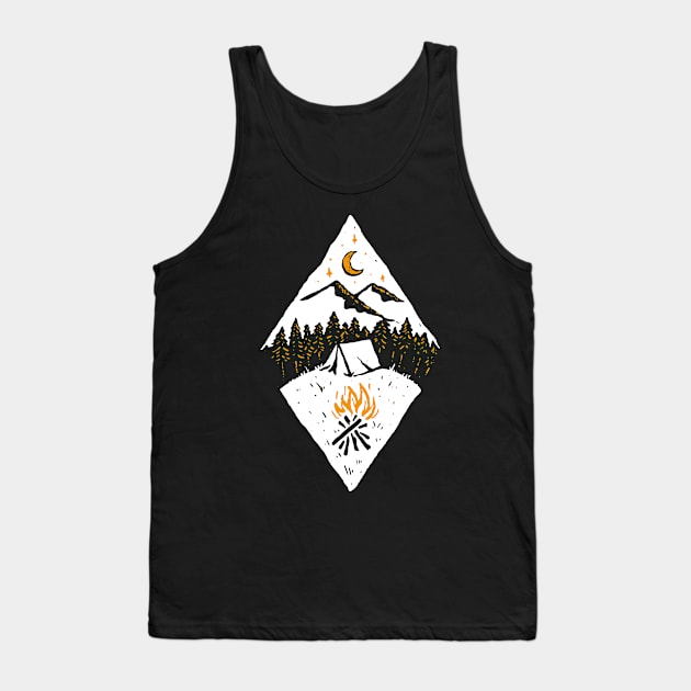 Camping in Snow Tank Top by WorldOfArt